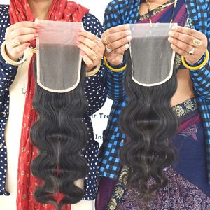 Vente en gros, cheveux vierges bruts, cuticule d'un donneur alignée, aspect naturel, vague de corps, fermeture 4*4, meilleure qualité, style cheveux humains à vendre - Product Image 4