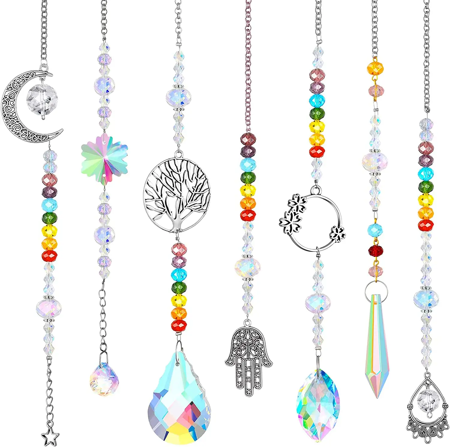Top Quality Hanging Suncatchers Beads Moon Crystals Prisms Hanging Ornament At Very Low Price