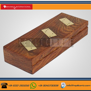 Juego de Dominó de Madera Hecho a Mano, Adorno Decorativo para Mesa |   Juego de Dominó Clásico en Caja, Juguete Educativo Familiar de Estrategia - Product Image 2