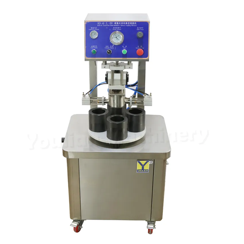 BZX-65 Semi-Automatische Metalen Cap Sluitmachine Glazen Fles Jar Twist Off Vacuüm Capping Machine