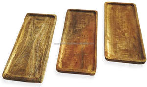 Plateau en bois moderne et écologique fait à la main plateau de service ustensiles de cuisine jetables pour fête maison hôtel restaurant utilisation - Product Image 4