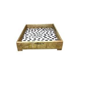 Plateau de luxe en bois et ombre de couleur or et blanc fantaisie dernière arrivée nouveau plateau de sarverware élégant moderne pour la meilleure offre de vente - Product Image 2
