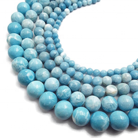 Perles en vrac de cristal de quartz Larimar de qualité supérieure, 6mm, 8mm, 10mm, 12mm, perles rondes polies pour la fabrication de bijoux