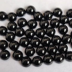 天然黑色尖晶石圆形圆方3毫米至10毫米顶级质量-宽松黑色尖晶石顶级质量