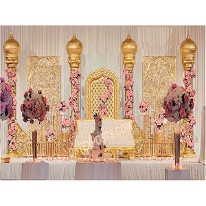 Décor de réception de mariage en arabe, accessoires de décoration de scène à thème marocain ou asiatique, installation de scène de mariage arabe ou marocain - Product Image 1