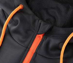 Customized Men's Spring Hooded Canvas <b>Reflective</b> <b>Running</b> <b>Jacket</b> 100% Polyester Breathable Windproof Sweatsuit - Product Image 4