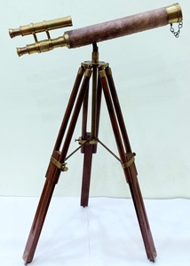 Kính Viễn Vọng Hải Lý Brass Pirate 18 "Inch | Kính Viễn Vọng Hàng Hải Hai Thùng Bằng Gỗ - Product Image 2