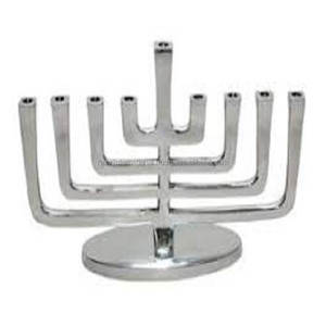 โคมไฟโลหะอัลลอยสีเงินขัดเงาแบบคลาสสิกทำมือสไตล์ Menorah อะลูมิเนียมแบบแฟนซี9หัว - Product Image 5