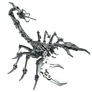 Головоломка Warcraft 3D King Scorpion из нержавеющей стали, сборка своими руками, скульптуры животных, фигурка скорпиона, гайки и болты