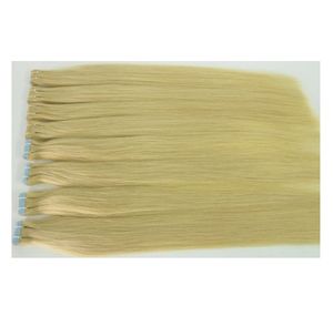 Extensions de cheveux humains Remy vierges à 100 %, aspect naturel, pose adhésive # Extensions de cheveux blondes 613 lisses, provenant du Vietnam - Product Image 1