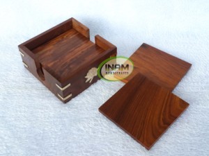 Set of 6 <b>Wooden</b> Tea / Coffee coaster with Beautiful Design - Product Image 3