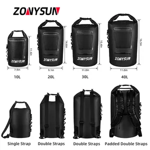 Waterproof Bag Dry 10L 20L 30L 40L Outdoor Sport Pvc Floating Roll Top Waterproof Dry Bag Foldable Waterproof Backpack For Travel Swimming Camping