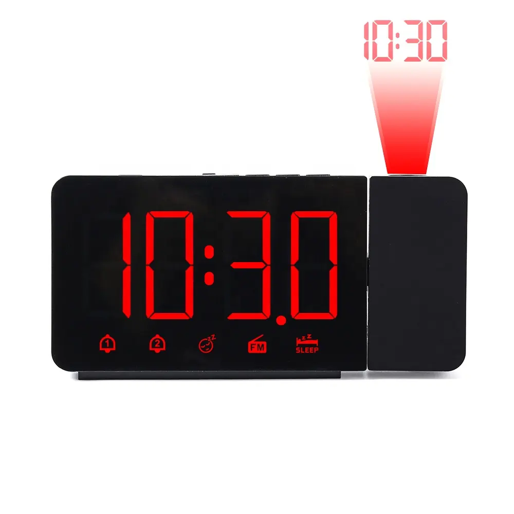 Amazon hot selling LED Projection Alarm Clock time project desk alarm clock