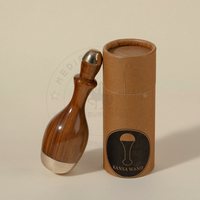 TCM Baguette et poignée Marma Kansa de forme petite et ovale en bois de teck pour le visage et le masseur d'acupression La plus grande entreprise de fabrication