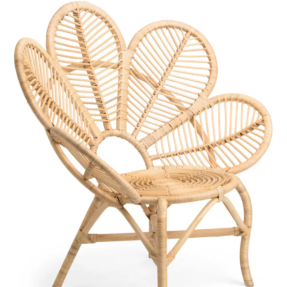 100% Natuurlijke Rotan Bloem Fauteuil Rotan Pauw Stoel Eco-Vriendelijke Rotan Fauteuil + 84947900124