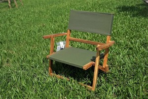 Chaise de jardin en teck d'acacia du Vietnam de qualité supérieure avec revêtement en tissu, mobilier d'extérieur, chaise de relaxation en bois de teck 412x560x900 mm - Product Image 4