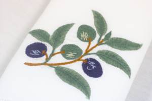 Serviette 100% coton de haute qualité brodée branche d'olivier avec feuilles Fruits serviette à dîner jetable pour la maison hôtel Restaurant - Product Image 2