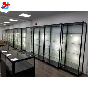 Shop furniture showcases glass display cabinet for store use