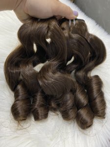 Blanche michelle air — mèches vietnamiennes naturelles bouclées à double trame, cheveux vierges alignés à cuticules, avec closure, vente en gros - Product Image 6