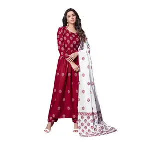 高品質綿100% インドの伝統的な女性のドレス大量注文のための最高品質の連絡先