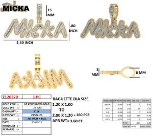 Joyería de Hip Hop para hombre Iced Out, colgante de letra personalizada, Plata de Ley 925 VVS Moissanite, número de diamante, nombre, colgante de logotipo inicial - Product Image 1