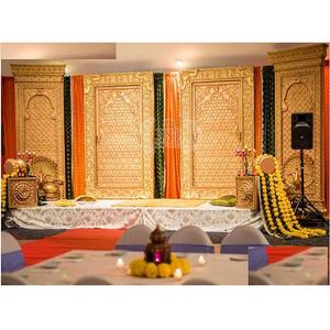 Muslim Henna Function Golden <b>Frames</b> Decor Arabian Wedding Stage <b>Backdrop</b> <b>Frame</b> Setup Indian Wedding Golden Carved <b>Backdrop</b> <b>Frame</b> - Product Image 1