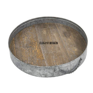 Ensemble de couleurs personnalisées, deux tailles différentes, plateau de service galvanisé, plateau de service jetable fantaisie, vaisselle vintage galvanisée - Product Image 6