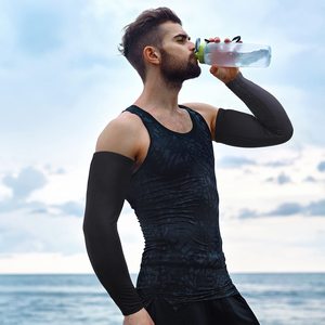 Cycling <b>Arm</b> <b>Sleeves</b> And Leg Warmers Black Anti Uv <b>Compression</b> Full Length <b>Sleeve</b> For Outdoor Sports Adults Unisex - Product Image 4
