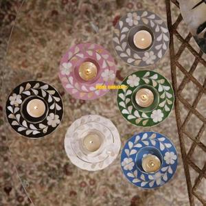 Plateau de service artisanal en bois nacre blanche, 6 pièces, plats et assiettes pour la décoration de l'aïd, cadeaux de mariage, plateaux du RAMADAN - Product Image 4