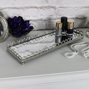 De plata de alta calidad con espejo decorativo y bandeja de oro con Flinished para la casa y el restaurante - Product Image 2