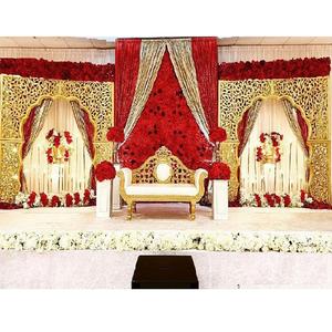 Dernière Photo De Mariage D'étape de Toile de fond de Panneaux Asiatique Mariage Fête Décoration Cadres Nouveau Doré Scène Toile De Fond De Mariage - Product Image 1