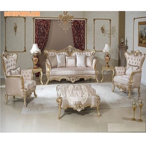 Conjunto de sofás tallados de estilo europeo para el hogar, muebles de salón de diseño antiguo moderno, tallado a mano clásico - Product Image 1