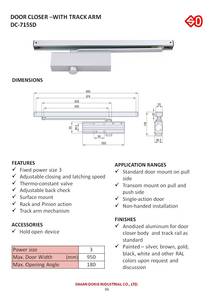 DC-715SD DOOR CLOSER WITH TRACK ARM - Product Image 3