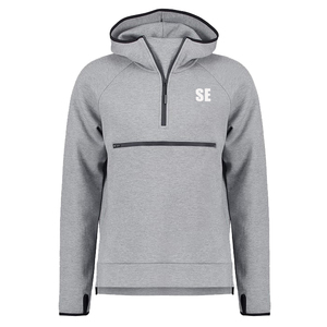 Sudaderas con Capucha de Algodón 100% para Hombre, con Media Cremallera, de Mezclilla, Color Sólido, Deportivas, de Invierno, con Logotipo Personalizado, Calidad Profesional, Novedad al por Mayor - Product Image 1