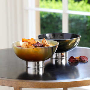 ชามเขาแบบโบราณทำจากลวดเส้นบะหมี่ฮอร์นชามซุปพร้อมฐานทองเหลืองสำหรับตกแต่งด้วยงานฝีมือ - Product Image 6