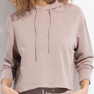 Meilleure Qualité Femmes Crop Hoodies Oem Logo Design Crop Top Hoodies Femmes Crop Top - Product Image 5