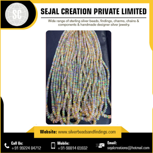 Forma de moneda de Chrysocola piedras preciosas perlas - Product Image 4