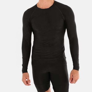 PIHA SPORTS Men's Women Fitness Gym Shirts 2022 Spandex/Polyester Solid Anti-Bacterial Quick Dry Thermal <b>Compression</b> Base Layer - Product Image 1