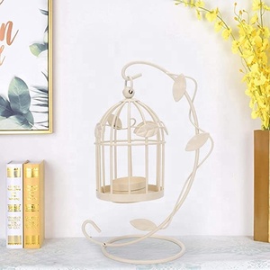 Creux Cage À Oiseaux Fer Suspendu Bougeoir En Métal Chandelier Lanterne Décor À La Maison pour Éclairage Élégant Produit De Conception À La Maison - Product Image 5