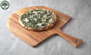 Pala para pizza de madera de acacia con mango, herramientas sostenibles para hornear y servir pizza - Product Image 3