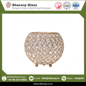 Meilleure vente Bol en cristal de bougie au design indien avec motif de diamant de l'Inde au prix de gros - Product Image 4