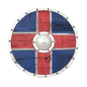 Vikingos Escudo redondo de madera decorativo Guerrero CostCHMn336 Regalo novedoso de la Edad Media Edad Medieval - Product Image 1
