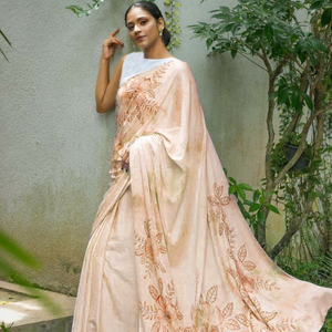 Indien Katan Saree dernier concepteur fête porter mariage dames femmes porter Georgette soie broderie travail Sari avec chemisier ApparelGarment - Product Image 1