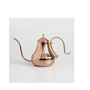Latest piece copper kettle for new design best quality copper tea serving kettle with brass handle natural copper kettle