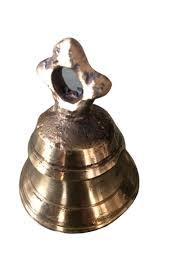 Cloche en laiton massif de haute qualité, Antique de styliste avec poignée Krishna pour temple home - Product Image 6