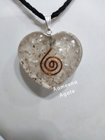 Collier Pendentif Orgone Orgonite Cube de Metatron Chakra EMF de Qualité Supérieure pour Guérison Reiki, Fait Main, AAMEENA AGATE