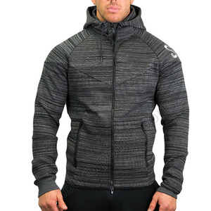 Marque privée personnalisée survêtement de jogging 2 pièces pour hommes nouveau design en nylon à rayures réfléchissantes fermeture éclair décontracté grande taille sports d'hiver - Product Image 2