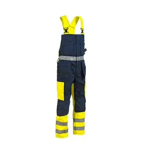 High quality Industrial Safety Working Bib Heavy Duty Brace overall with pockets painter working Bibs