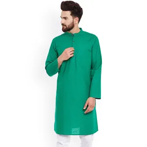 制造商和批发商印度传统婚纱男士kurta睡衣棉衬衫棉kurta睡衣