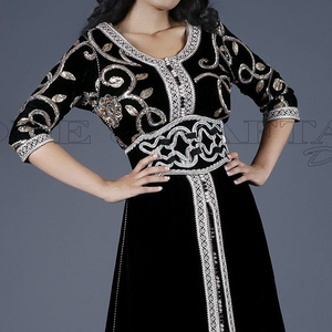 NOUVELLE --- BEAUTIFUL---EMBROIDERY-ON-CAFTAN-Robe ÉLÉGANT --- Embelli travail-POUR-FÊTE-USURE et De Mariage-2021... - Product Image 1